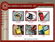 Tablet Screenshot of midamericacalibrations.com